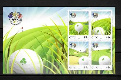 Irland: Golf Turnier um den Ryder Cup, 2006, postfrisch