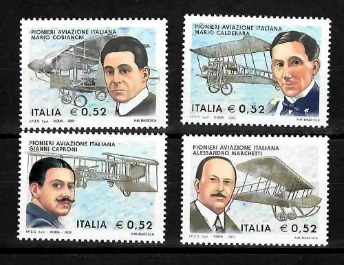 Italien: 100 Jahre italienischer Motorflug, postfrisch