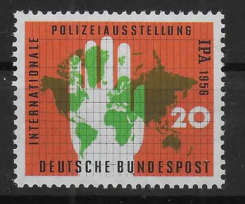 Bund: MiNr. 240 Abart: Auge in Südost Afrika, **, postfrisch