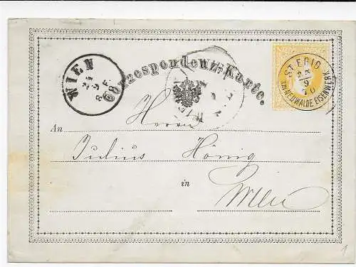 Postkarte St. Erid, Neuwalde Eisenwerk 1870