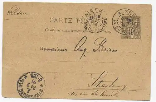 Algerie 1891 nach Strasbourg