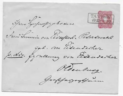 Brief aus Tantow nach Oldenburg