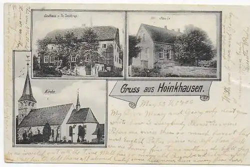 Ansichtskarte Gruss aus Hoinkhausen, Östereiden, 1906