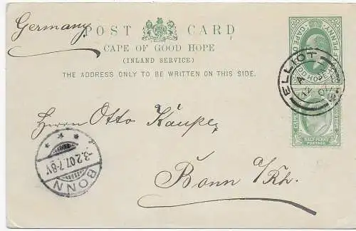 Elliot - Cape of good hope, 1907 to Bonn/Germany