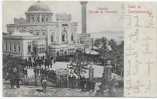 Postkarte Constantinople 1905, russische nach Homberg