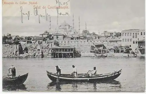 Ansichtskarte Constantinople, russisch nach Homberg, 1905