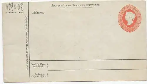 Soldier's and Seamen's envelope,unused