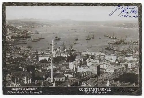 Türkei Fotokarte Constantinople 1902 nach Görlitz