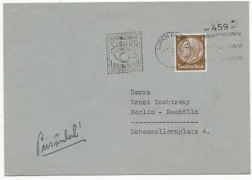 Werbestempel Lorch, Sieger nach Berlin, 1939