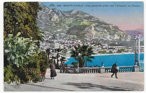 picture post card Monte Carlo, 1934 nach Landhut