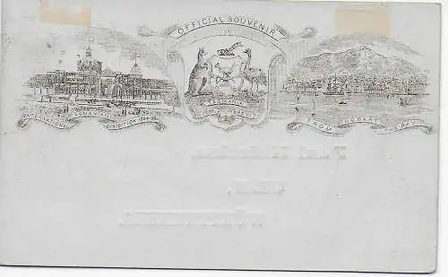 picture post card Tasmania Hobart 1895 to Ulm