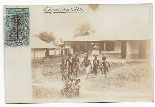 Belgisch Kongo: Coquilhatville, picture post card to Zürich, 1921