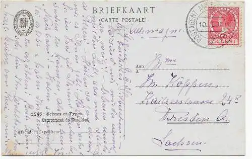 Foto-card Nomades: Postagent Amsterdam 1936 to Dresden, Schiffspost