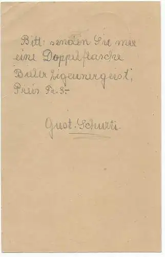 Ganzsache Triesen 1920 nach Briel, MiNr. P5