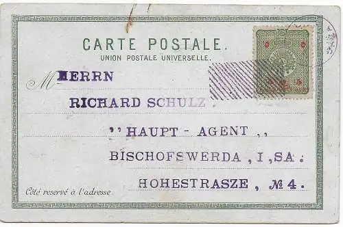 Ansichtskarte Constantinople, nach Bischofswerda, 1919