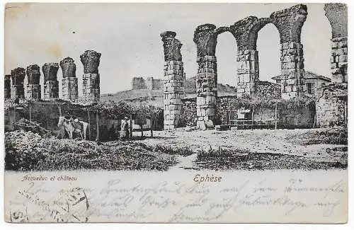 picture post card: Ephèse Ayassolout, heute Selcuk, 1908 nach Rosdorf