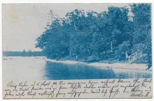 picture post card Miliwa Lake Wis 1904 to Oldenburg