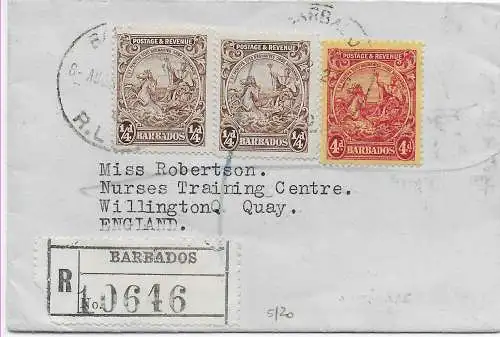 Registered Barbados 1932 to Willington, England