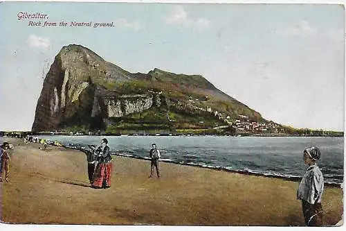 picture post card Gibraltar, Coal company 1912 to Dietesheim