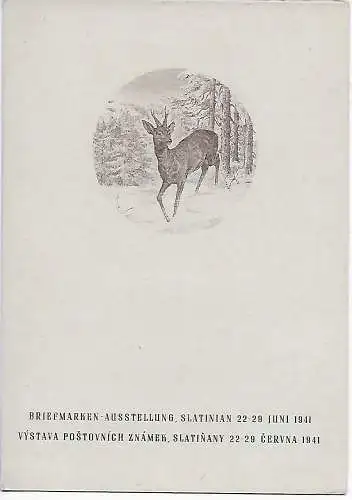 9x: mehrere Folder Briefmarken Ausstrellung Slatinan, 1941