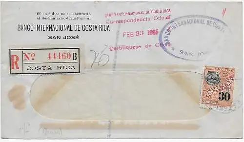 Registered Costa Rica, San José, 1935 to England