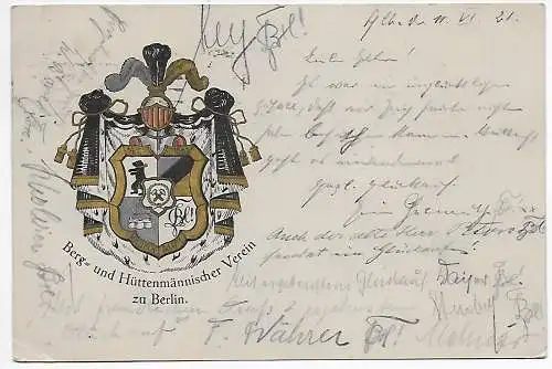 Berlin 1921: Berg- und Hüttenmännischer Verein nach Dresden