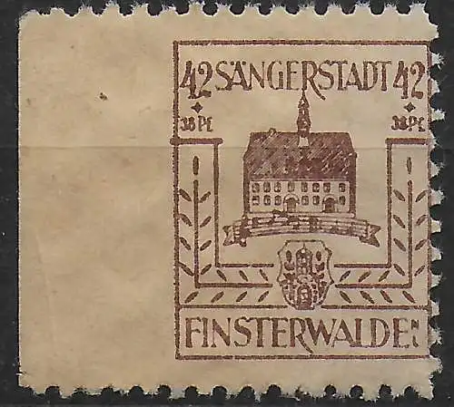 Finsterwalde Sängerstadt, 1942, Teilzähnung, postfrisch, ** 