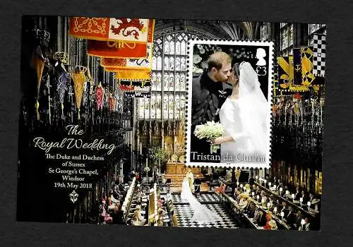 Tristan da Cunha: The Royal Wedding, Windsor 2018, Block postfrisch