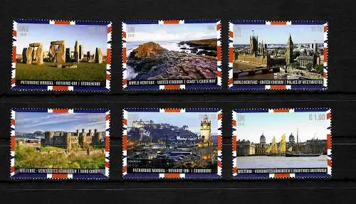 UN: Welterben in UK: Stonehenge, Giant's Causeway, Westminster, Conwy, **