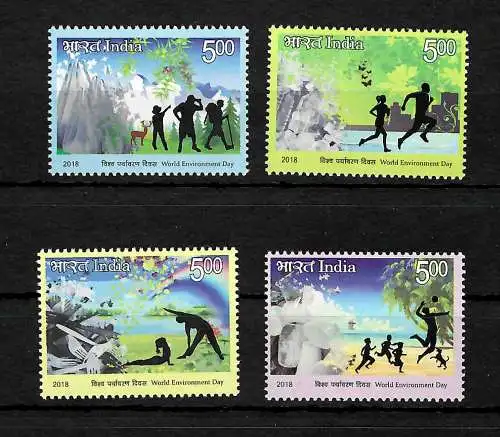 Indien: Welt-Umwelttag: Gymnastik, Spiele, Laufen, Wandern, postfrisch, mnh