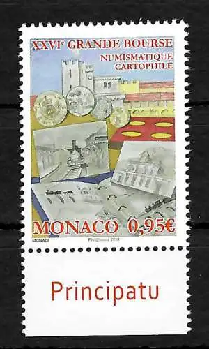 Monaco: XXXVI Grande Bours, Numismatique, Cartophile, mnh