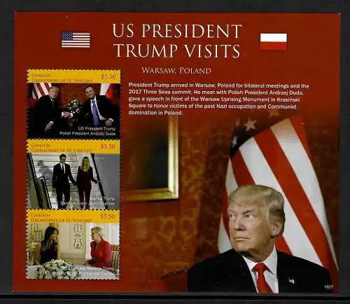 St. Vincent&The Grenadines: US President Trump visits Warsaw/Poland