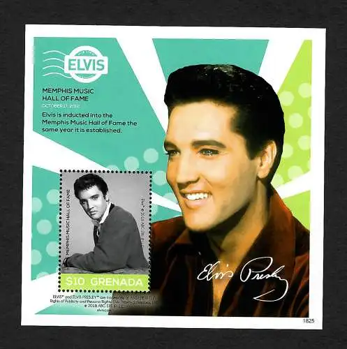 Grenada: Elvis Presley: Memphis Music Hall of Fame, Block postfrisch