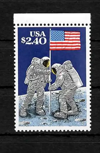 USA: Man and Flag on the moon, Apollo 11