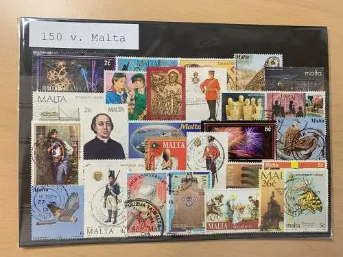 150 different stamps of Malta, used