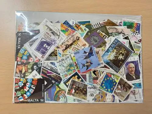 300 different stamps of Malta, used