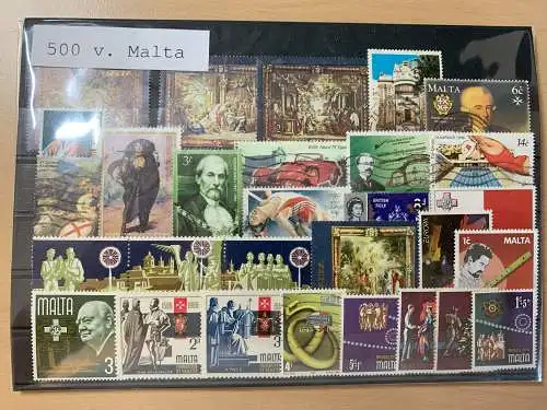 500 different stamps of Malta, used