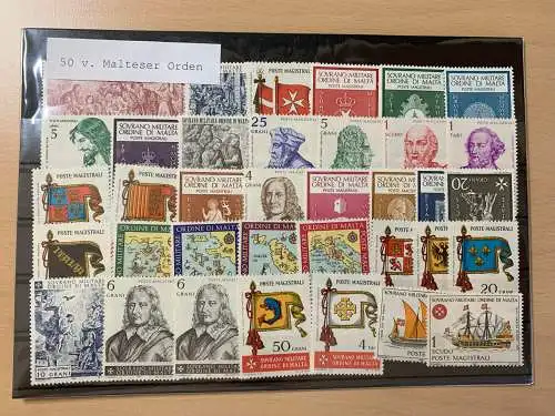 50 different stamps of Malteser Orden: Ordine di Malta, used