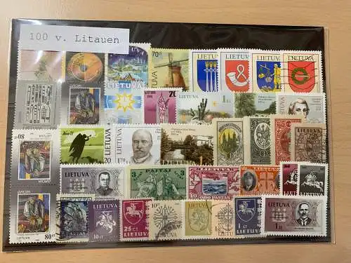 100 different stamps of Litauen/Lietuva, used