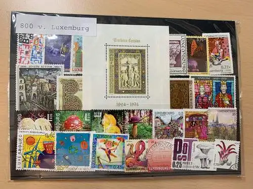 800 different stamps of Luxembourg, used, unused