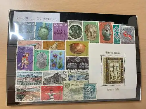 1000 different stamps of Luxembourg, used, unused