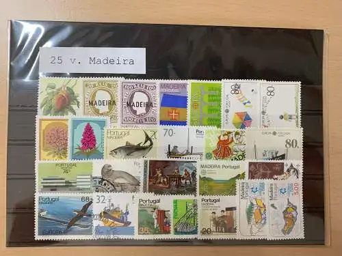 100 different stamps of Madeira, used, unused