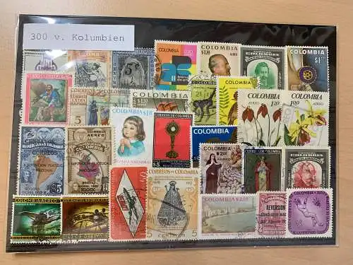 300 different stamps of Kolumbien/Columbia, used and unused