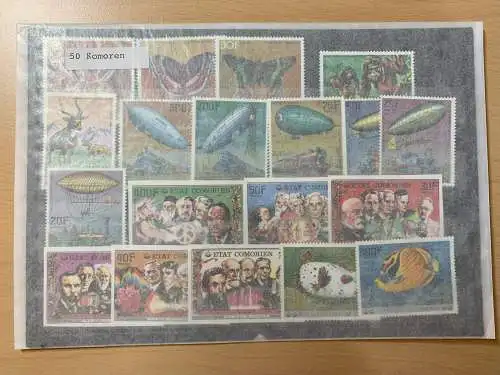 50 different stamps of Komoren/Comores, used and unused