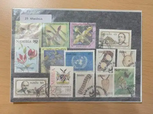 25 different stamps of Namibia, used, unused