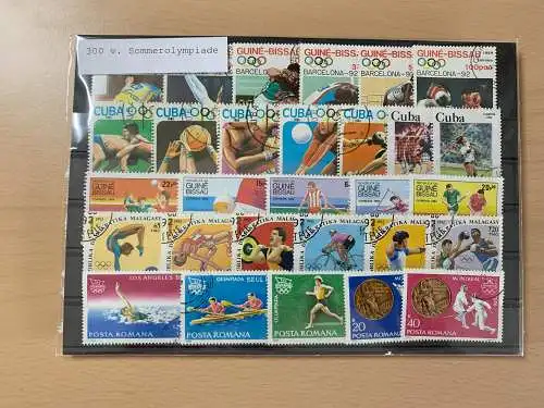 300 different stamps of Olympic summer games, Olympiade, used, unused