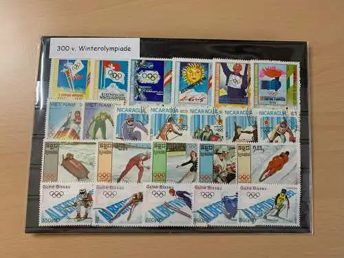 300 different stamps of Olympic Winter games, Olympiade, used, unused