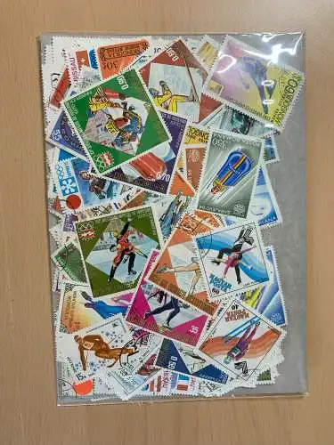 300 different stamps of Olympic Winter games, Olympiade, used, unused