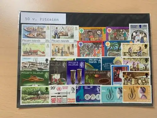 50 different stamps of Pitcairn, used, unused