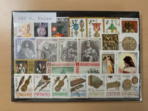 500 different stamps of Poland, used, unused, 500 verschiedene Marken von Polen